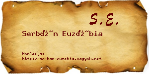 Serbán Euzébia névjegykártya